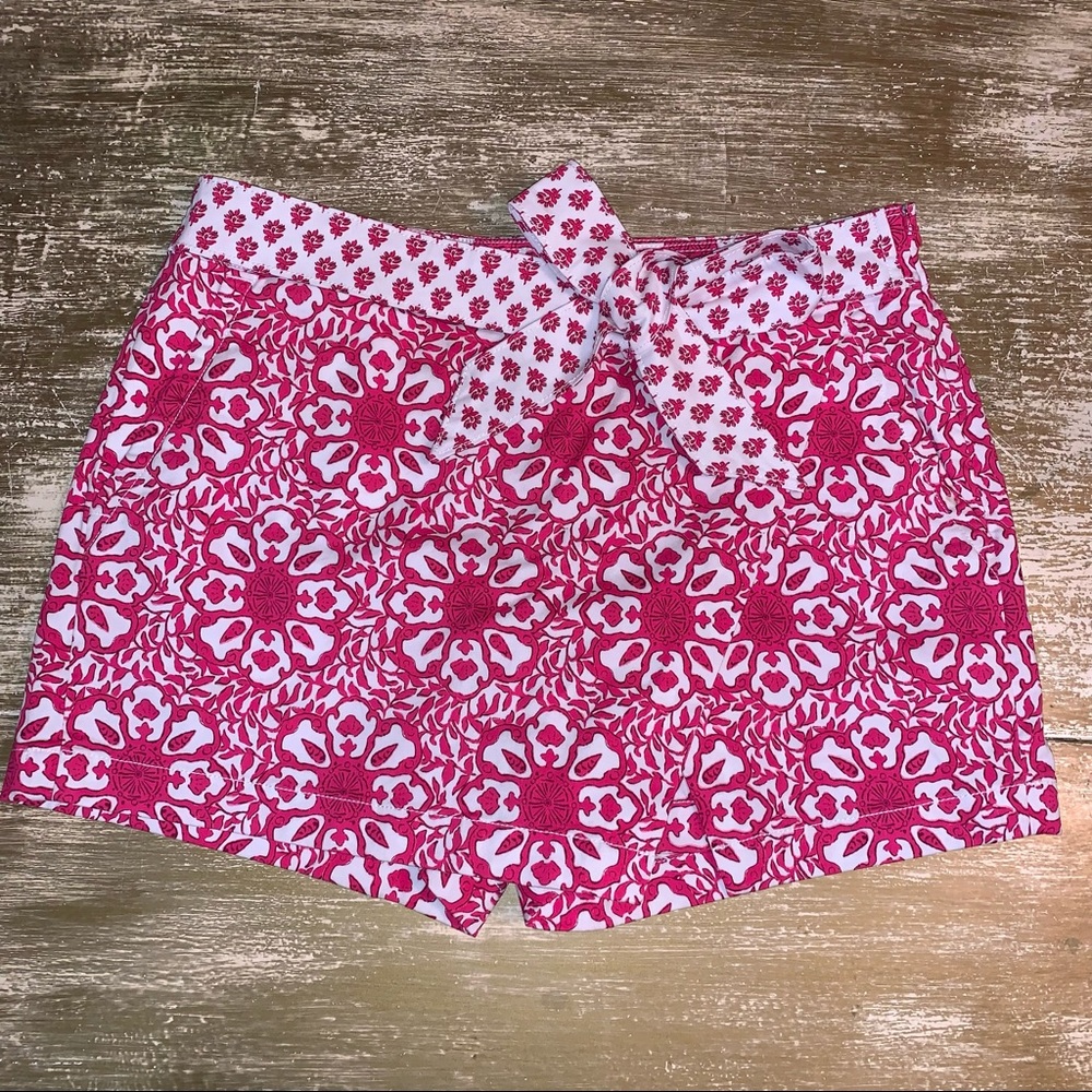 Vineyard Vines Pink Floral Medallion Skort Shorts Tie Waist NWT Sz 6